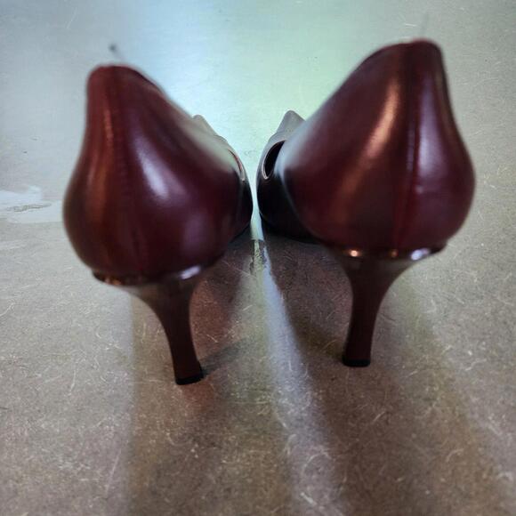 NWOB CASADEI 11 beautiful pointed stilletto heels deep wine color flawless new - Picture 6 of 9